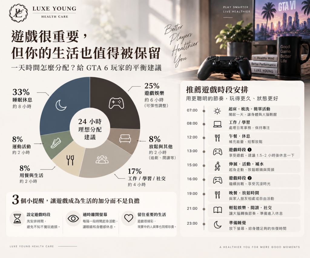 GTA 6 玩家熬夜遊戲配戴 AI 智能健康戒環，觀察心率、HRV、睡眠與活動等 24 小時健康數據